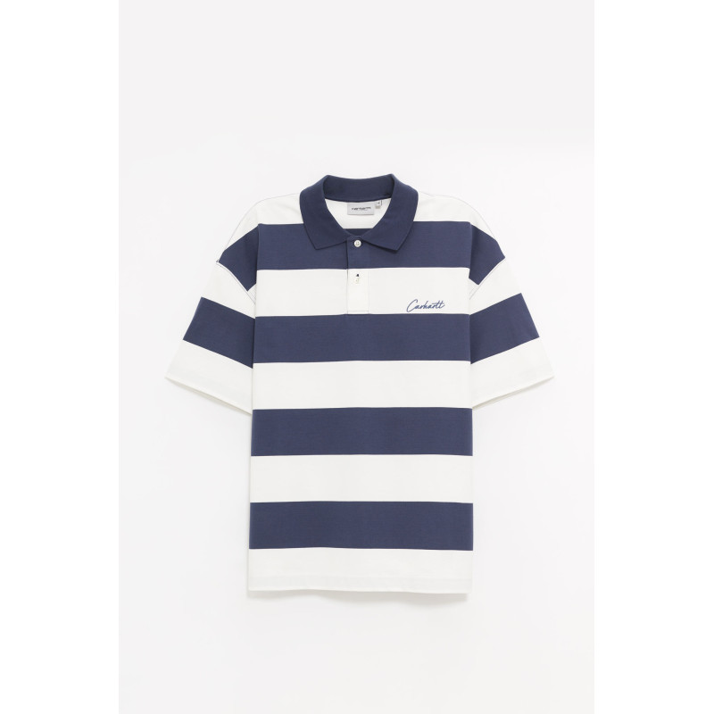 CARHARTT WIP DELRAY STRIPE BLUE DELRAY POLO